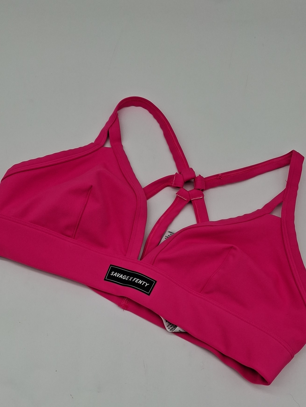 Savage X Fenty Spotlight Low-Impact Sports Bra Hot Pink L (12-14)